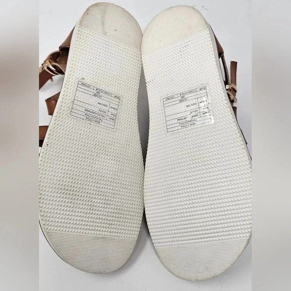 Torrid Sandals Women's 9W Brown Platform Strappy Buckle Zip Open Toe Gladiator - Picture 7 of 8